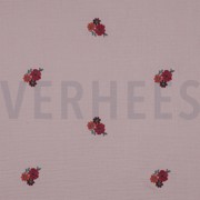 MUSSELIN STICKEREI BLUMEN SANFTROSA (thumbnail)