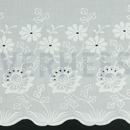 COTTON VOILE ONE-SIDE BORDER WHITE (hover)