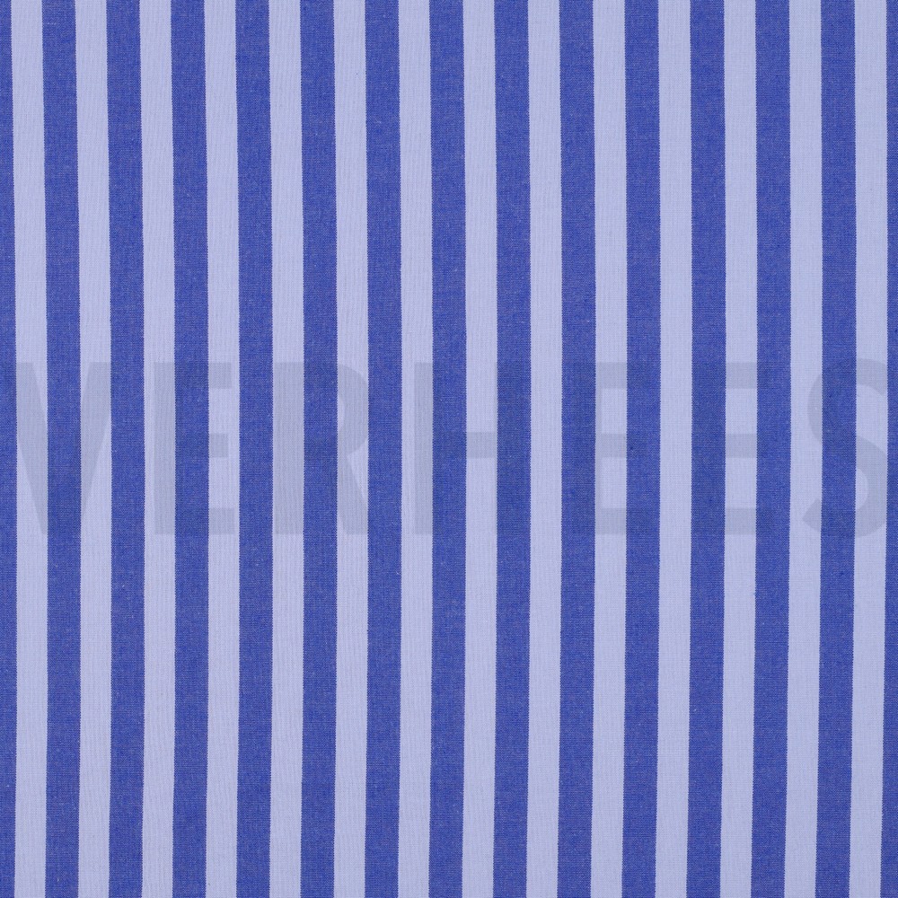 BAUMWOLLE GARNGEFÄRBT STREIFEN BLAU