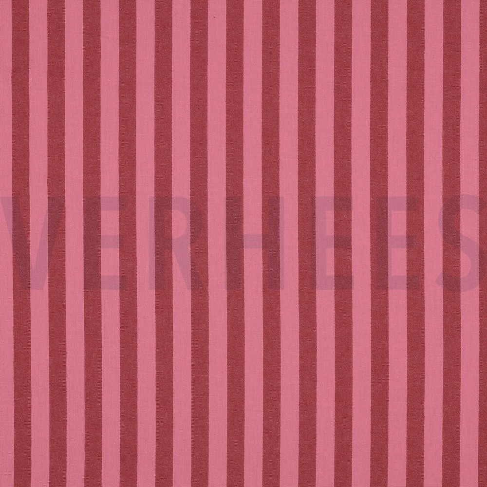 KATOEN GARENGEVERFD STREPEN MAUVE