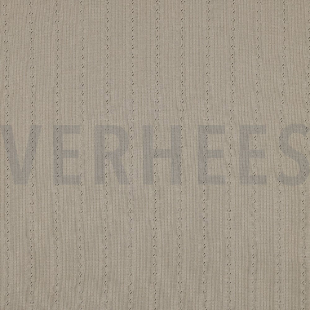 FEINSTRICKJERSEY AJOUR HELL SAND