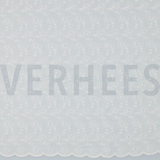 KATOEN EMBROIDERY TWEE-ZIJDIGE GOLFRAND WIT #7