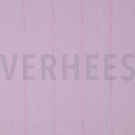 KATOEN VOILE EMBROIDERY STREPEN LILA (hover)