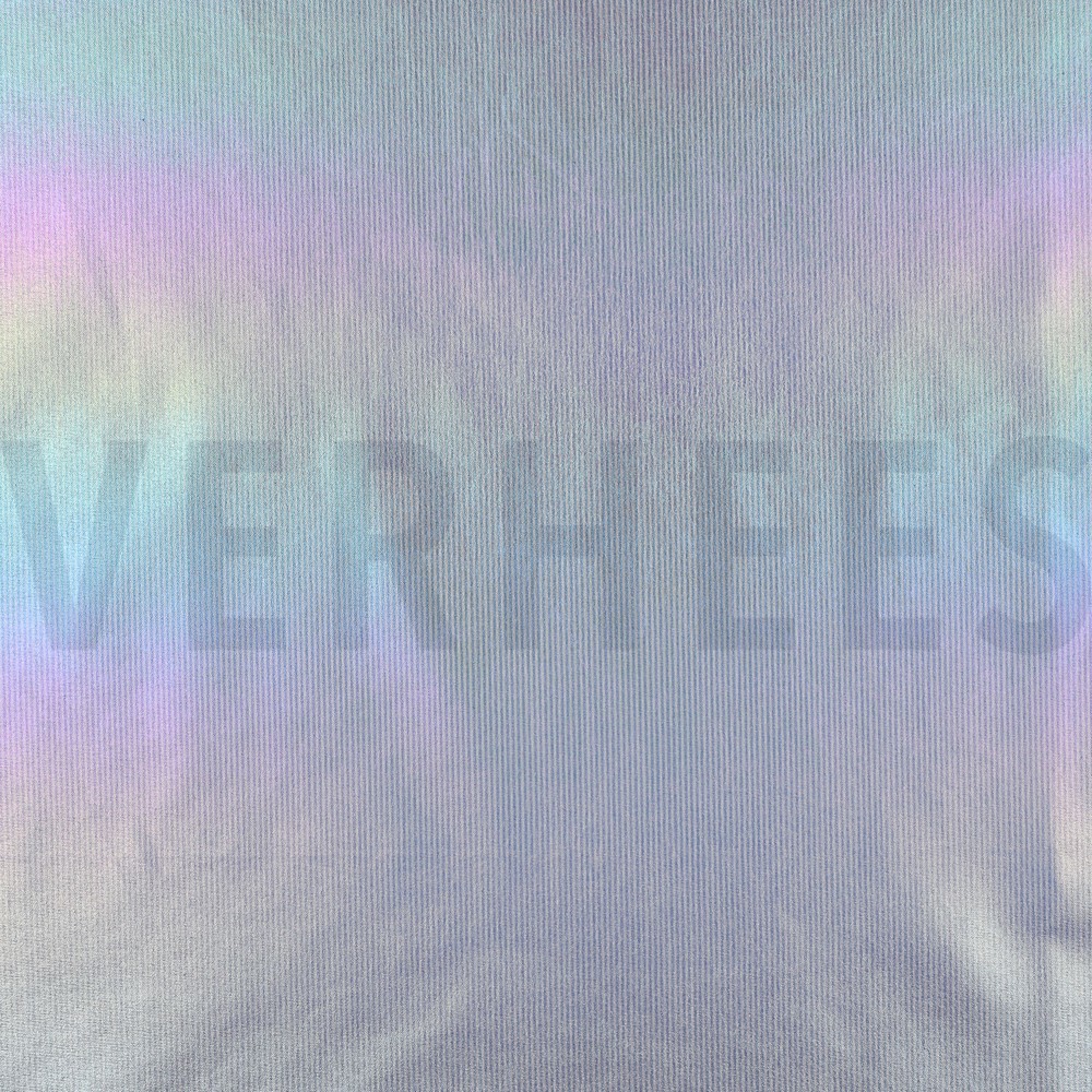 KATOEN STREPEN REGENBOOG FOLIE LICHTBLAUW