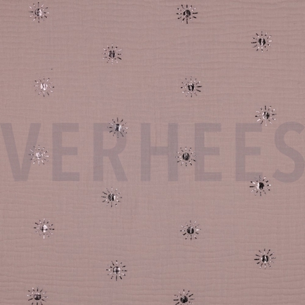 DOUBLE GAUZE FOIL SUNNY SOFT ROSE (hover)