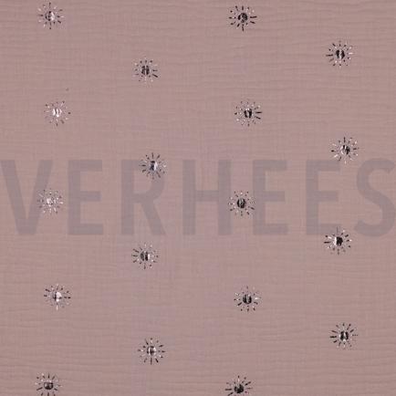 DOUBLE GAUZE FOIL SUNNY SOFT ROSE (hover)