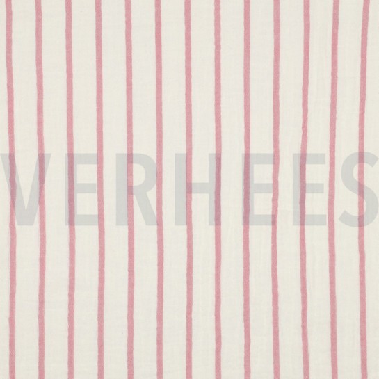 DOUBLE GAUZE YARN DYED STRIPES MAUVE #7