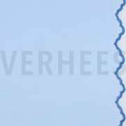 DOUBLE GAUZE TWEE-ZIJDIGE GOLFRAND LICHTBLAUW (thumbnail)