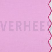 DOUBLE GAUZE TWEE-ZIJDIGE GOLFRAND LICHTROZE (thumbnail)