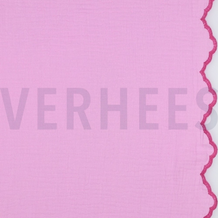 DOUBLE GAUZE TWEE-ZIJDIGE GOLFRAND LICHTROZE (hover)