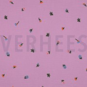 MUSSELIN STICKEREI BLUMEN HELLROSA (thumbnail)