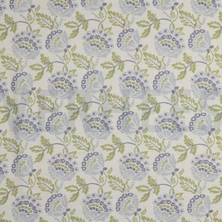 LIN VISCOSE DIGITAL FLEURS ÉCRU (hover)