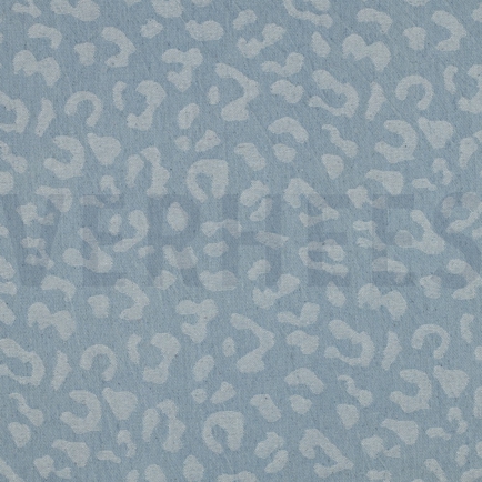DENIM JACQUARD TIERHAUT HELLBLAU (hover)