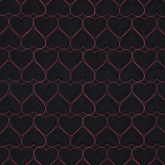 STEPPSTOFF STICKEREI NEON HERZEN MARINEBLAU/NEONROSA #7