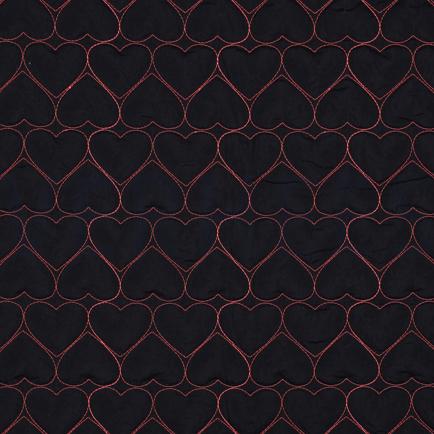 STEPPED EMBROIDERY NEON HEARTS NAVY/PINK NEON (hover)