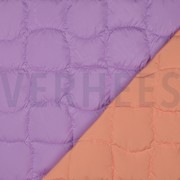 STEPPSTOFF GRAPHIC QUADRAT LILA/APRIKOSE (thumbnail)