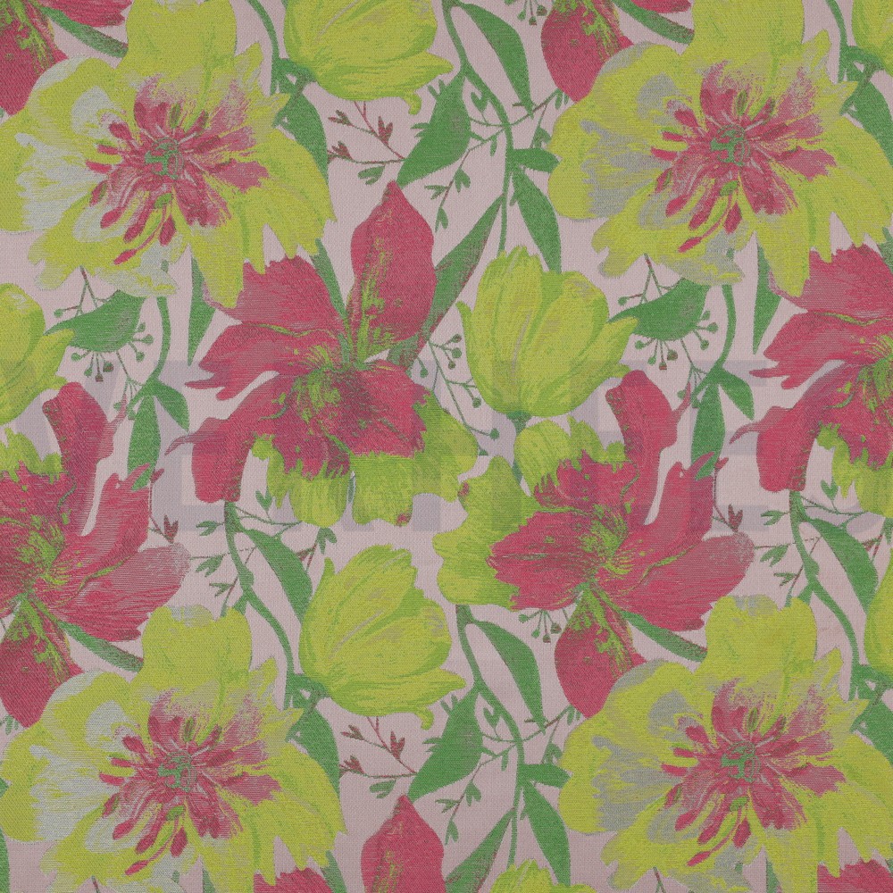 JACQUARD FLOWERS PINK / YELLOW