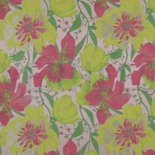 JACQUARD FLEURS ROSE/JAUNE #7