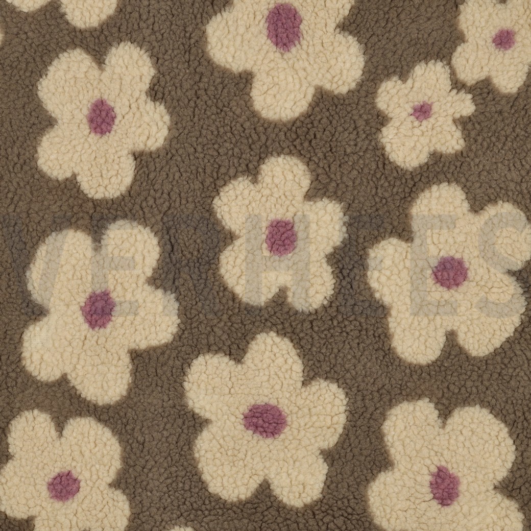 TEDDY JACQUARD FLEURS TAUPE / BEIGE
