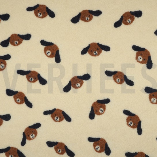 TEDDY JACQUARD CHIENS BEIGE/MARRON #7