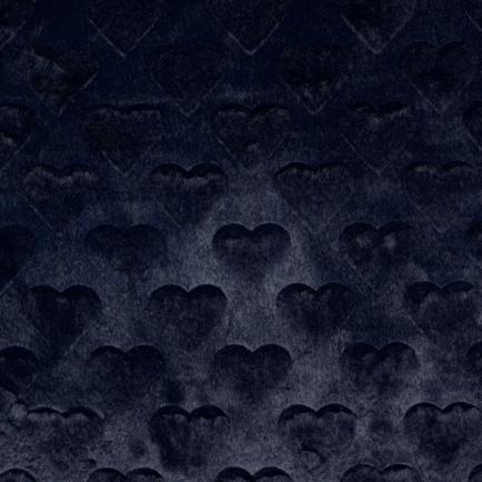 FAUX FUR HEARTS NAVY (hover)