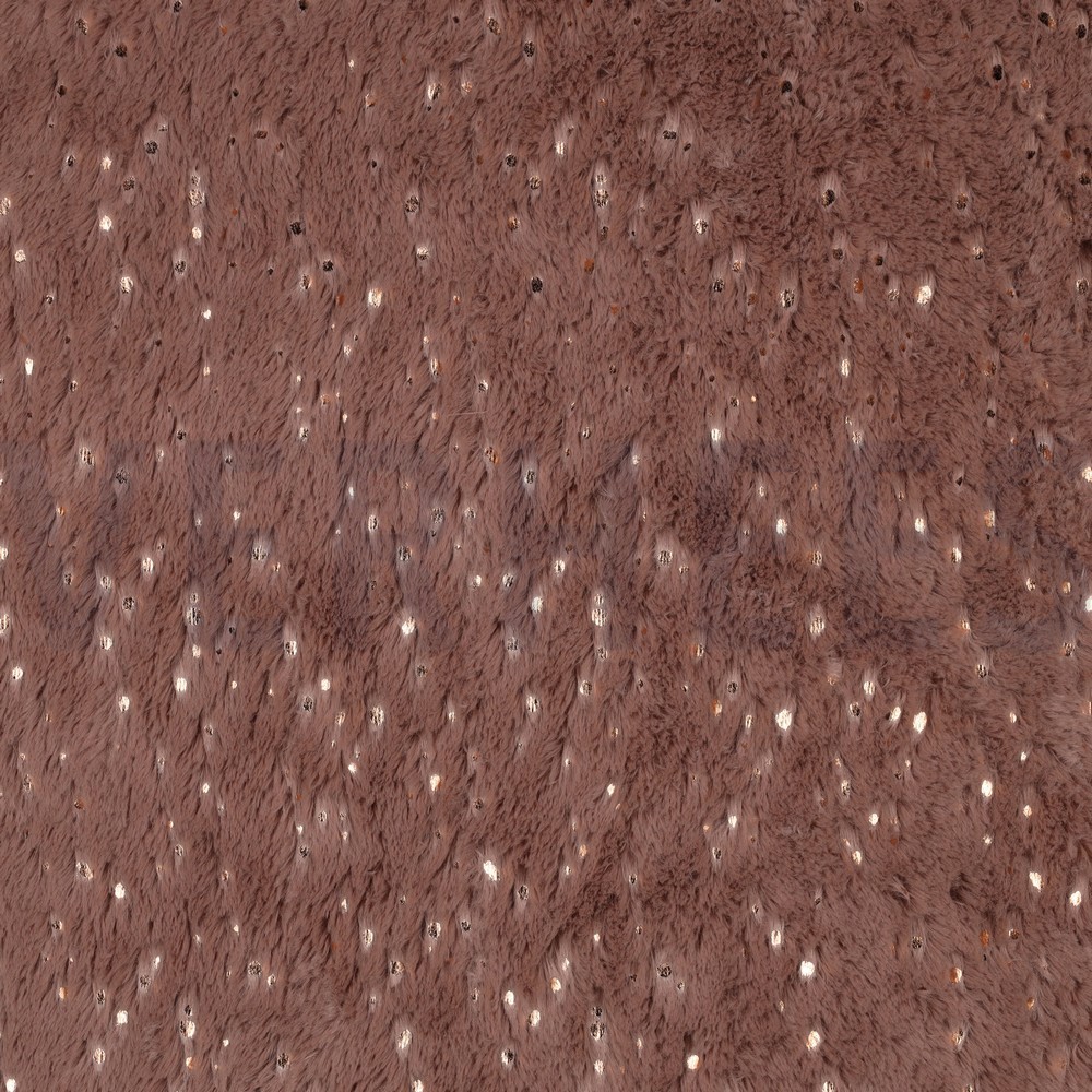 KUNSTPELZ MIT FOLIE DUNKELROSA