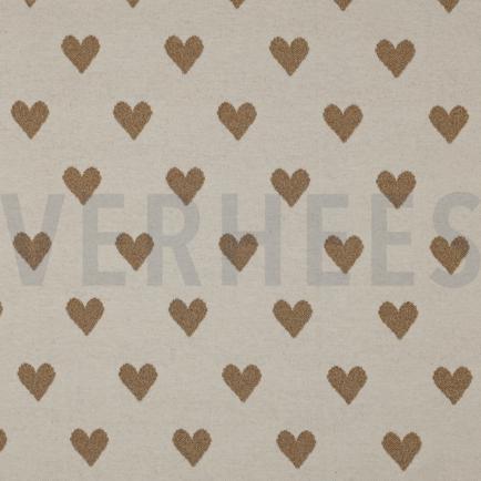 KNITTED JACQUARD LUREX HEARTS NATURAL (hover)
