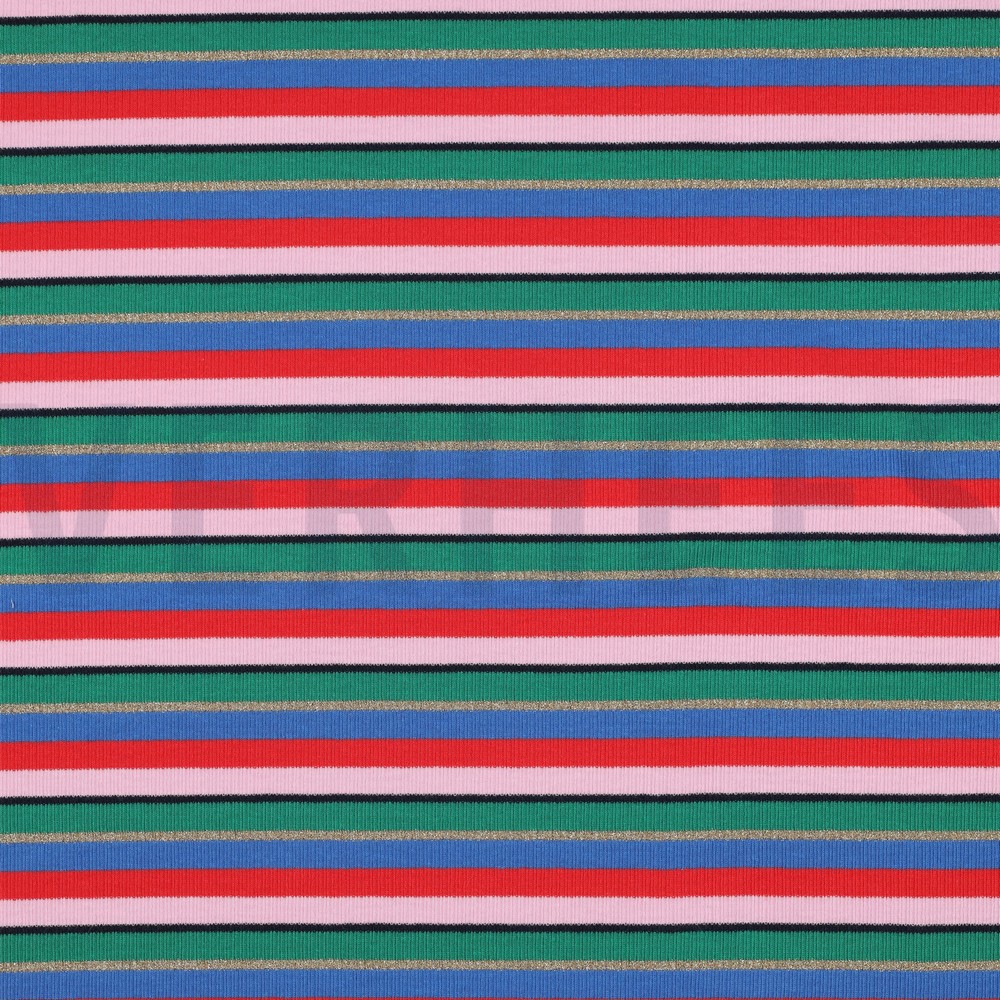 RIB JERSEY GARENGEVERFD STREPEN MULTI