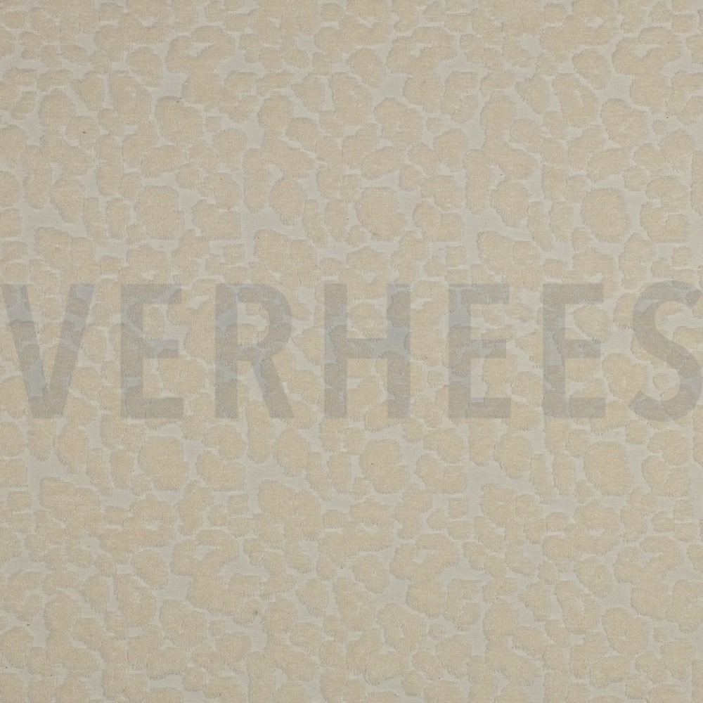 KATOEN BADSTOF GEBREID DIERENHUID NATURAL GEWASSEN