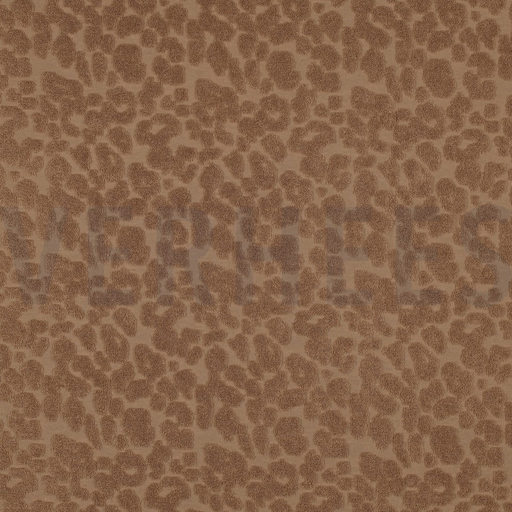 KATOEN BADSTOF GEBREID DIERENHUID BRUIN