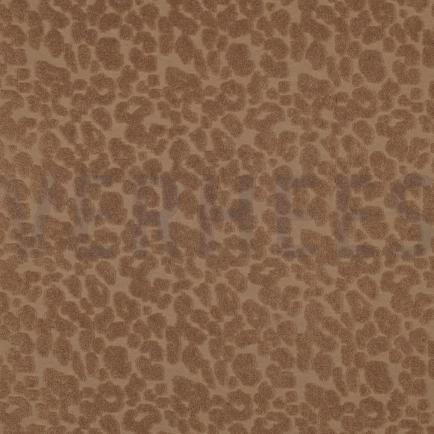 COTTON TOWELLING KNIT ANIMAL SKIN BROWN (hover)