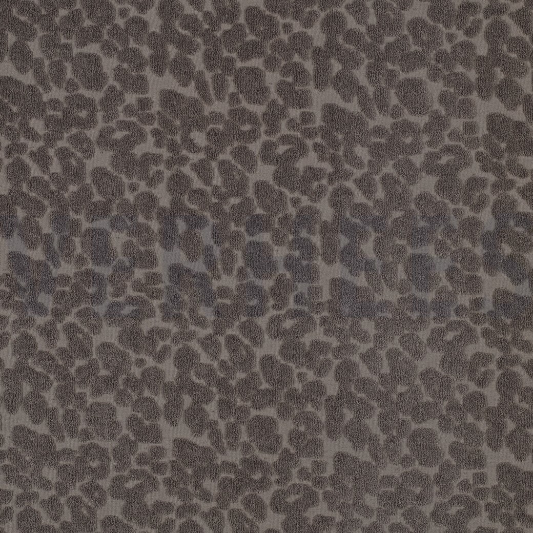 BAUMWOLLE FROTTEE GESTRICKT TIERHAUT TAUPE