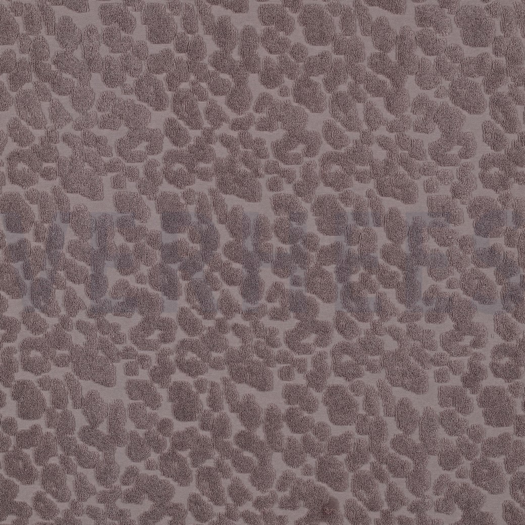 BAUMWOLLE FROTTEE GESTRICKT TIERHAUT MAUVE