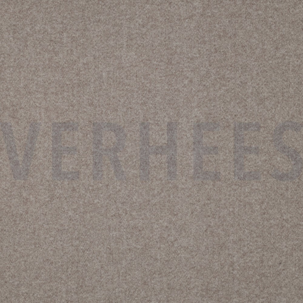 KNITTED WOOL LOOK TAUPE MELANGE