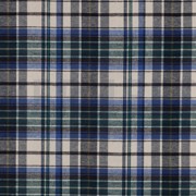 BAUMWOLLE GARNGEFÄRBT ANGERAUT KAROS BLAU (thumbnail)