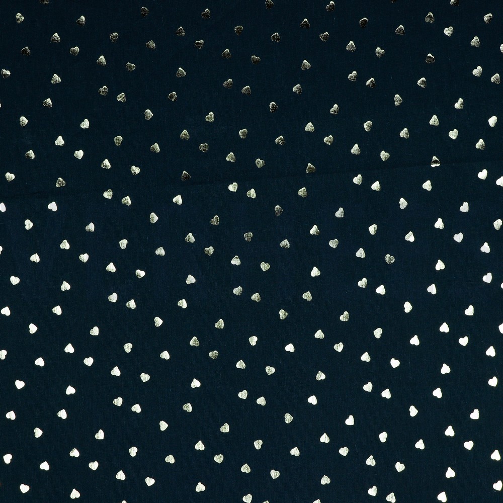 KATOEN FOLIE HARTJES MARINEBLAUW