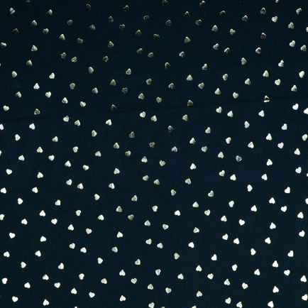 COTON FOIL COEURS BLEU MARINE (hover)