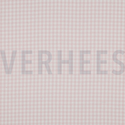 BAUMWOLLE GARNGEFÄRBT ANGERAUT KAROS HELLROSA (hover)