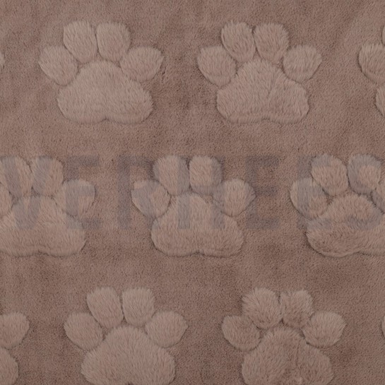 FLEECE DOG PAWS TAUPE #7