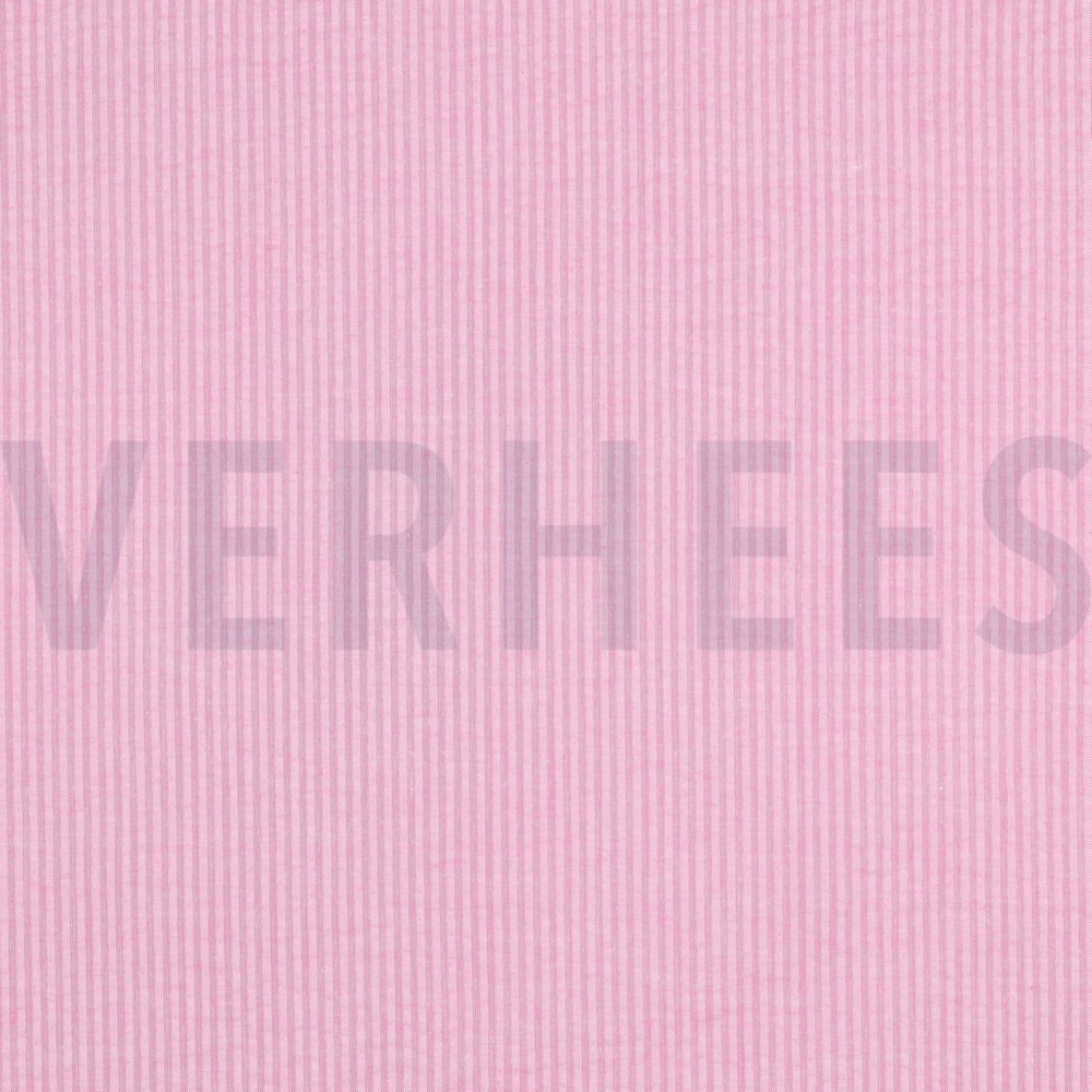 BAUMWOLLE SEERSUCKER GARNGEFÄRBT STREIFEN ROSA
