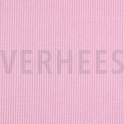 KATOEN SEERSUCKER GARENGEVERFD STREPEN ROZE (hover)