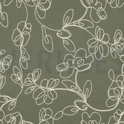 DOUBLE GAUZE EMBROIDERY FLOWERS PICKLE (hover)