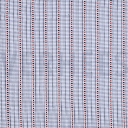 COTTON JACQUARD HEARTS LIGHT BLUE (hover)