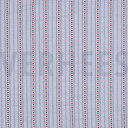 COTTON JACQUARD HEARTS LIGHT BLUE (hover)