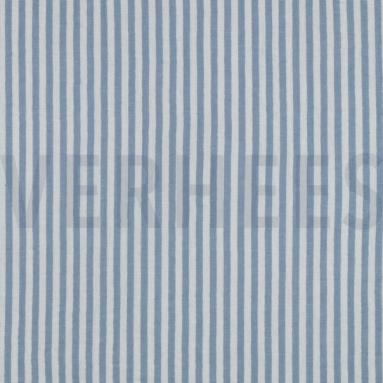 MUSSELIN GARNGEFÄRBT STREIFEN BLAU #7