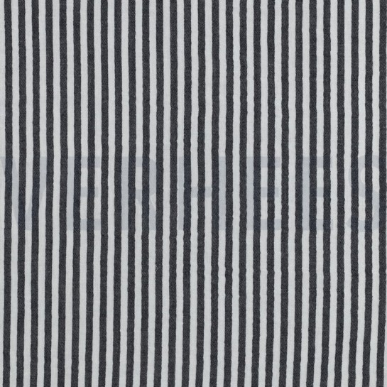 MUSSELIN GARNGEFÄRBT STREIFEN MARINEBLAU #7