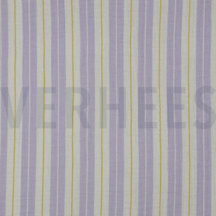 DOUBLE GAUZE YARN DYED STRIPES PURPLE (hover)