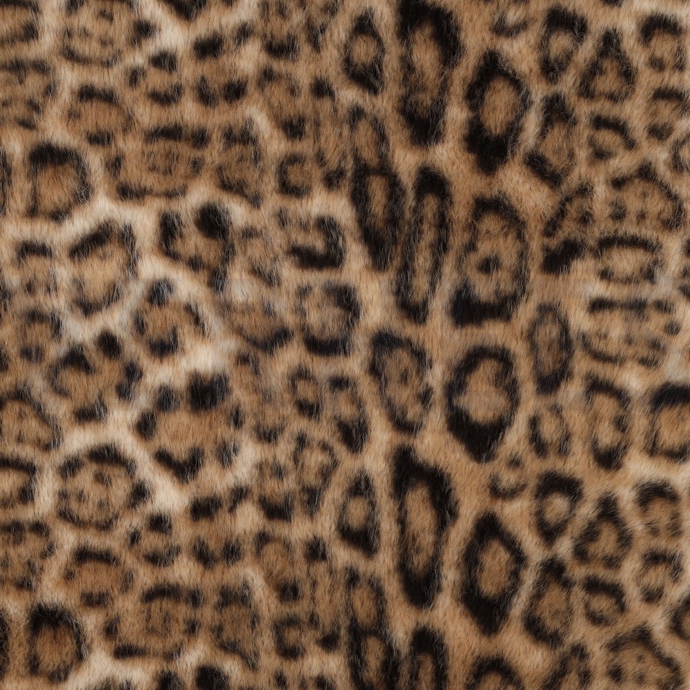FAUX FUR ANIMAL SKIN CAMEL