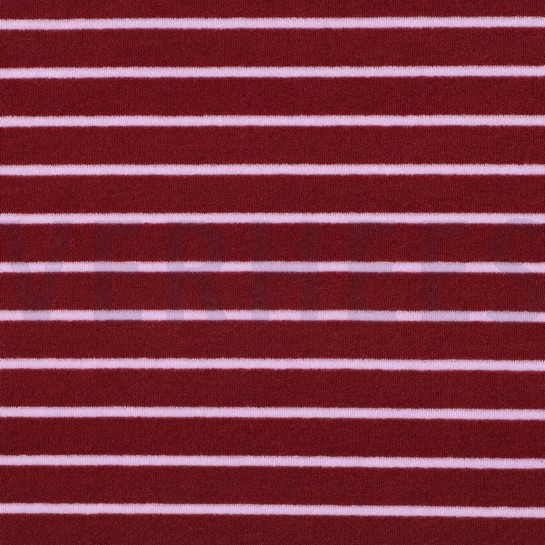 COTTON TOWELLING YARN DYED STRIPES BLUSH/LILAC #7