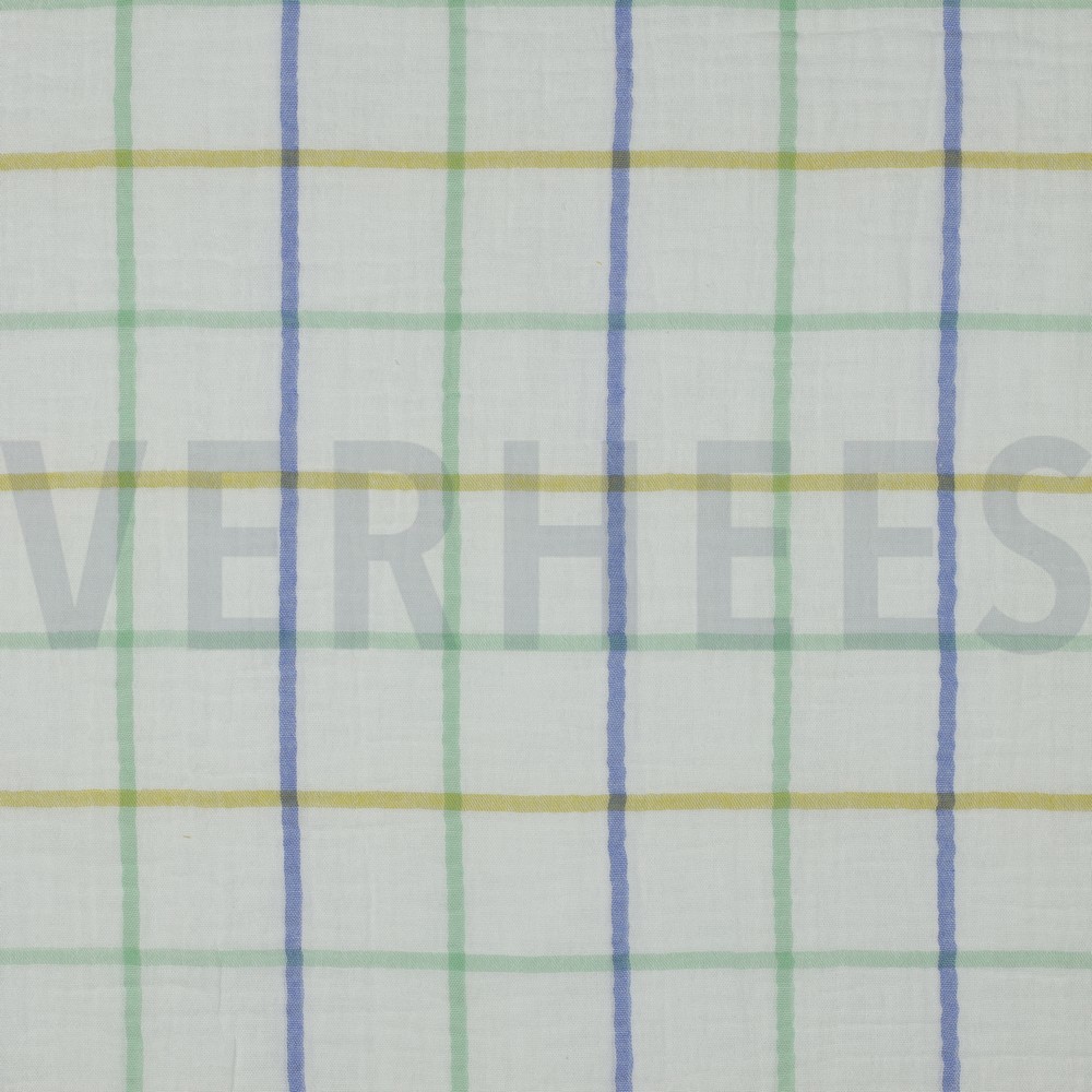 DOUBLE GAUZE YARN DYED CHECKS GREEN